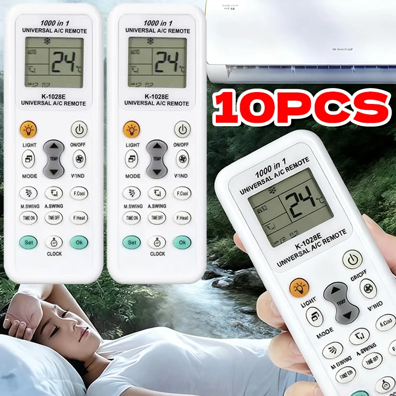 Универсальный ИК-пульт для кондиционера 1000 в 1 с настройкой одной кнопкой, подходит для большинства моделей, замена контроллера кондиционера
Универсальный ИК-пульт для кондиционера 1000 в 1 с настройкой одной кнопкой, подходит для большинства моделей, замена контроллера кондиционера