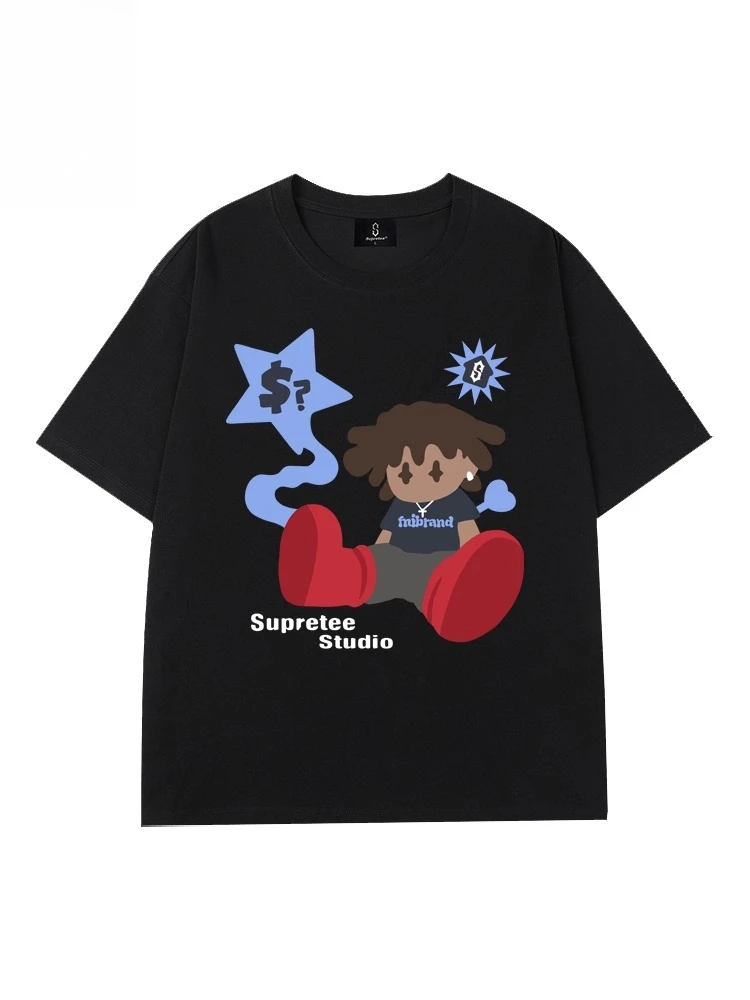 Summer New China-Chic Hip Hop Cartoon Print Round Neck Short Sleeve T-shirt Men's Loose Half Sleeve Cotton Student Top
Summer New China-Chic Hip Hop Cartoon Print Round Neck Short Sleeve T-shirt Men's Loose Half Sleeve Cotton Student Top