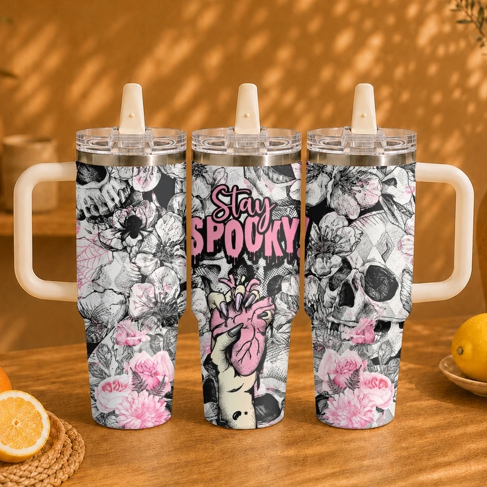 Cool Skull Heart Vacuum Flasks 40oz Vacuum Insulated Travel Mug - Stainless Steel Straw Cup Lid
Cool Skull Heart Vacuum Flasks 40oz Vacuum Insulated Travel Mug - Stainless Steel Straw Cup Lid