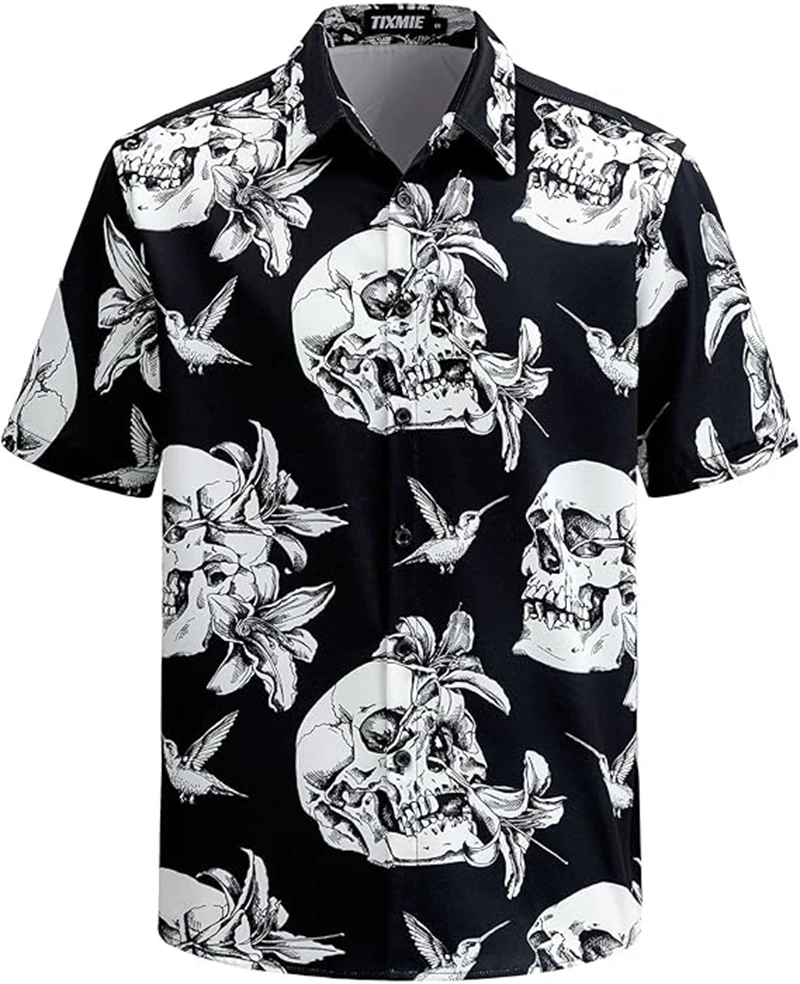 Horror Skull 3D Print Men's Shirt Fashion Men's Clothing Oversized Summer Casual Hawaii Beach Hawaiian Harajuku Holiday Shirts
Horror Skull 3D Print Men's Shirt Fashion Men's Clothing Oversized Summer Casual Hawaii Beach Hawaiian Harajuku Holiday Shirts