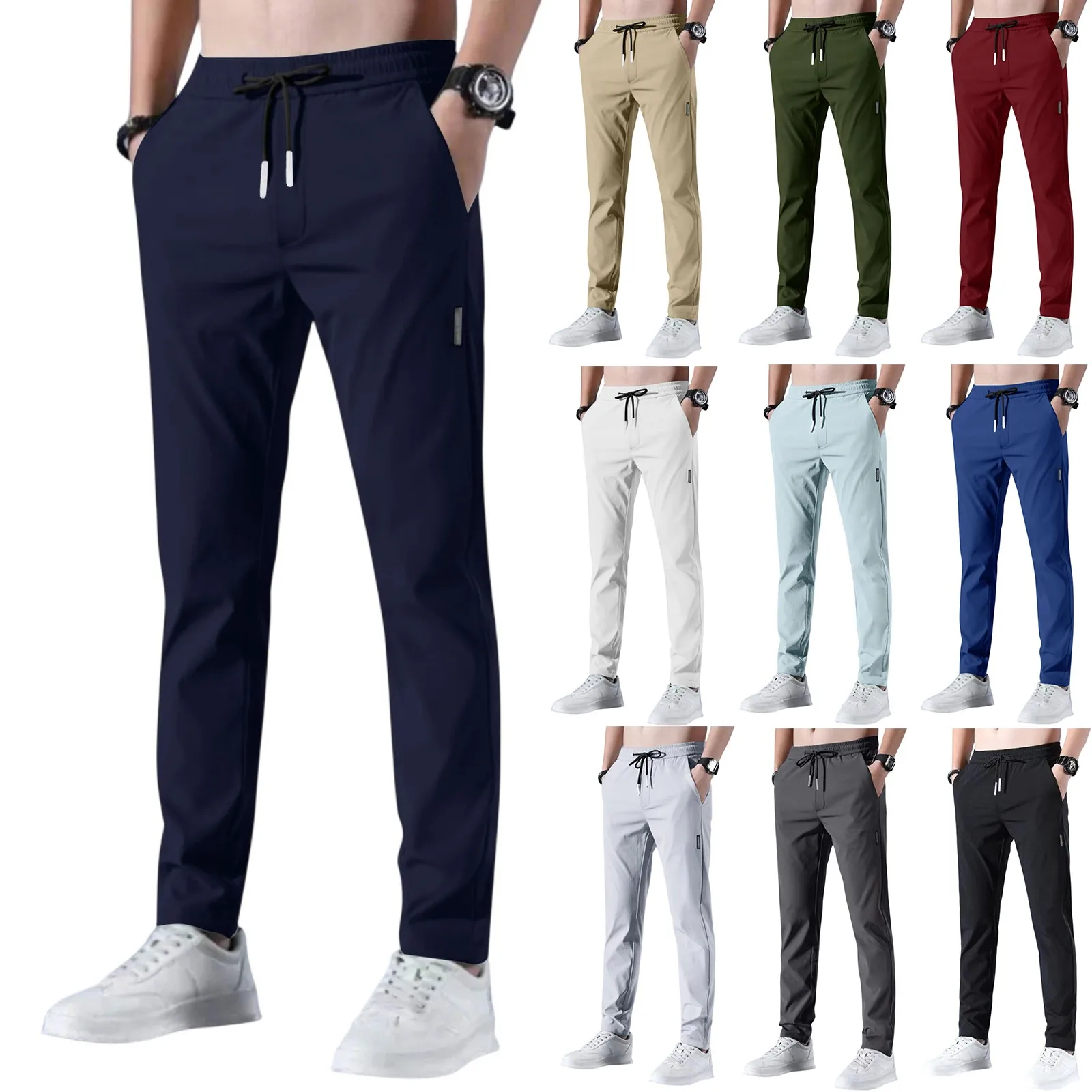 Promotion Summer Men'S Ice Silk Pants Cool Comfort Casual Pants For Work Men Sports Pants Breathable Thin Fit Pants Man Pajama
Promotion Summer Men'S Ice Silk Pants Cool Comfort Casual Pants For Work Men Sports Pants Breathable Thin Fit Pants Man Pajama