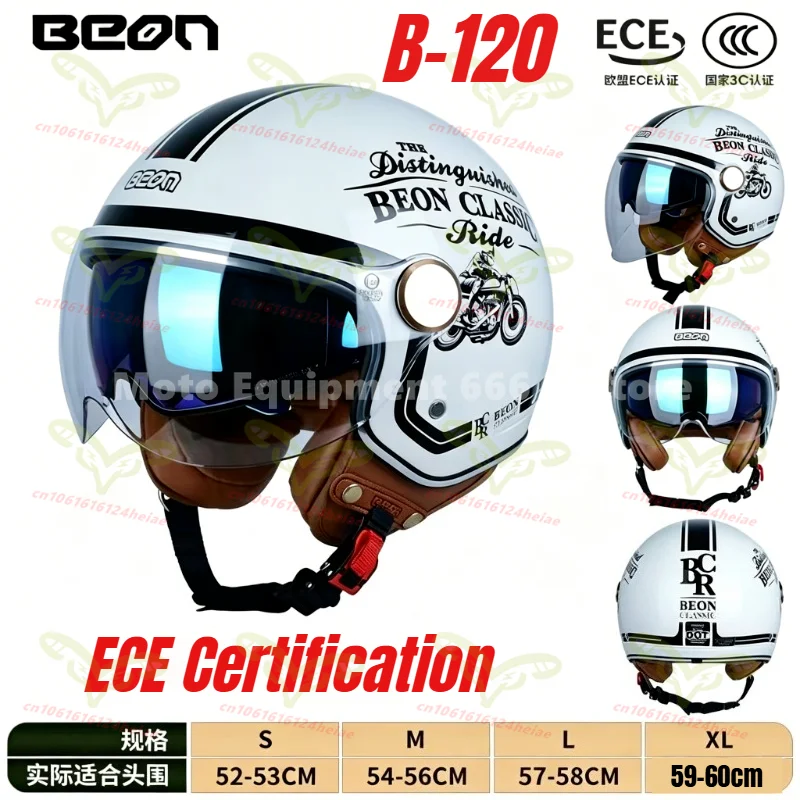 BEON B120 Motorcycle Helmet 3/4 Twin Shield Motorbike helmet ECE Certification cascos para moto casco moto
BEON B120 Motorcycle Helmet 3/4 Twin Shield Motorbike helmet ECE Certification cascos para moto casco moto