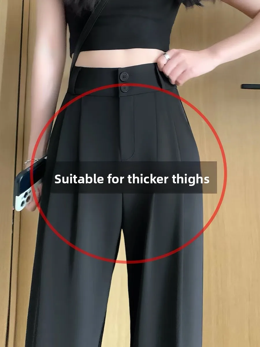 Ice Silk Wide Leg Suit Pants Women's Summer Thin High Waist Drapey Casual Straight Cut Pants Comfortable Breathable Polyester...
Ice Silk Wide Leg Suit Pants Women's Summer Thin High Waist Drapey Casual Straight Cut Pants Comfortable Breathable Polyester...