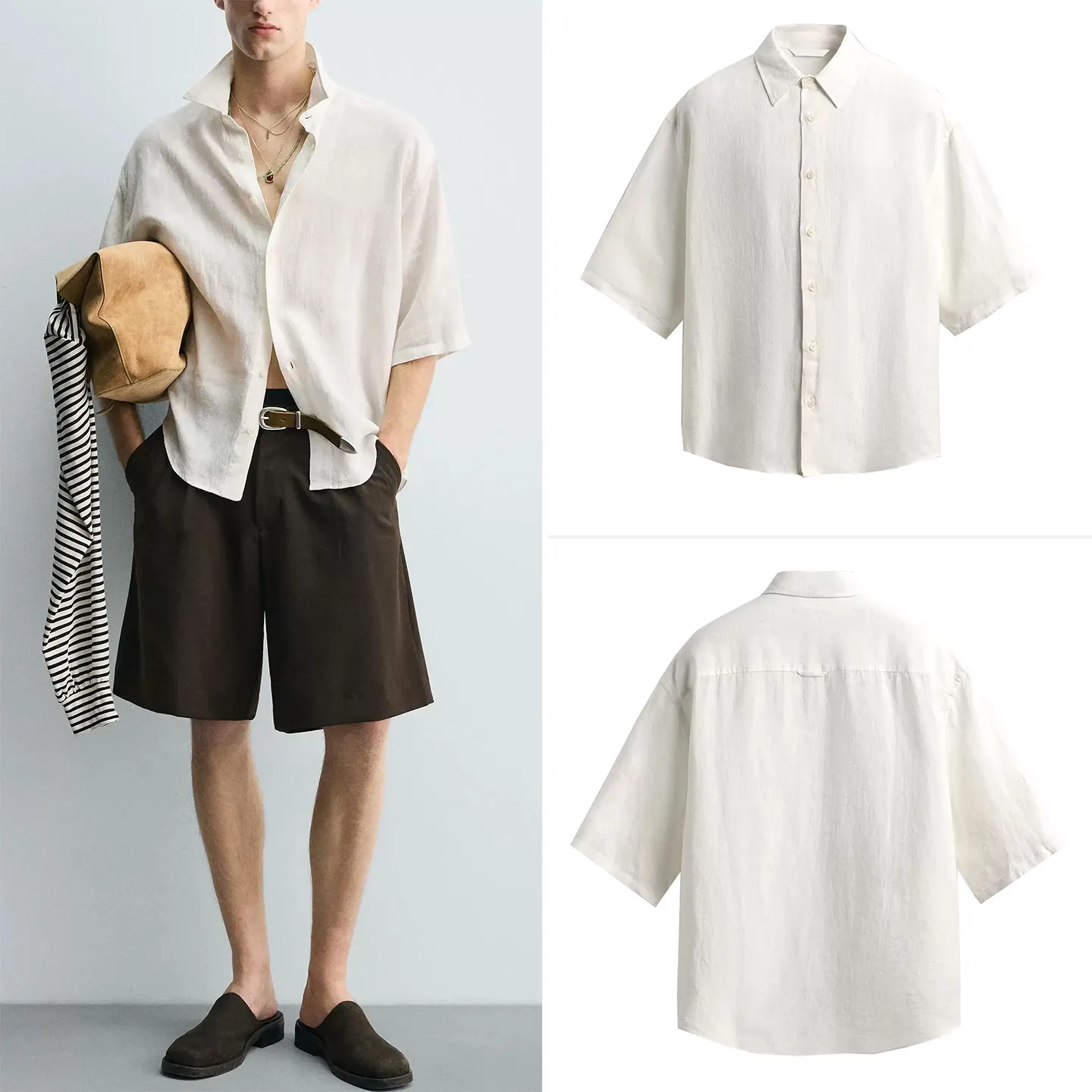 Men's Summer Fashion Cool Feeling Loose Fit Short Sleeve Shirt Turn-down Collar Thin Material Standard Edition ZADATA
Men's Summer Fashion Cool Feeling Loose Fit Short Sleeve Shirt Turn-down Collar Thin Material Standard Edition ZADATA