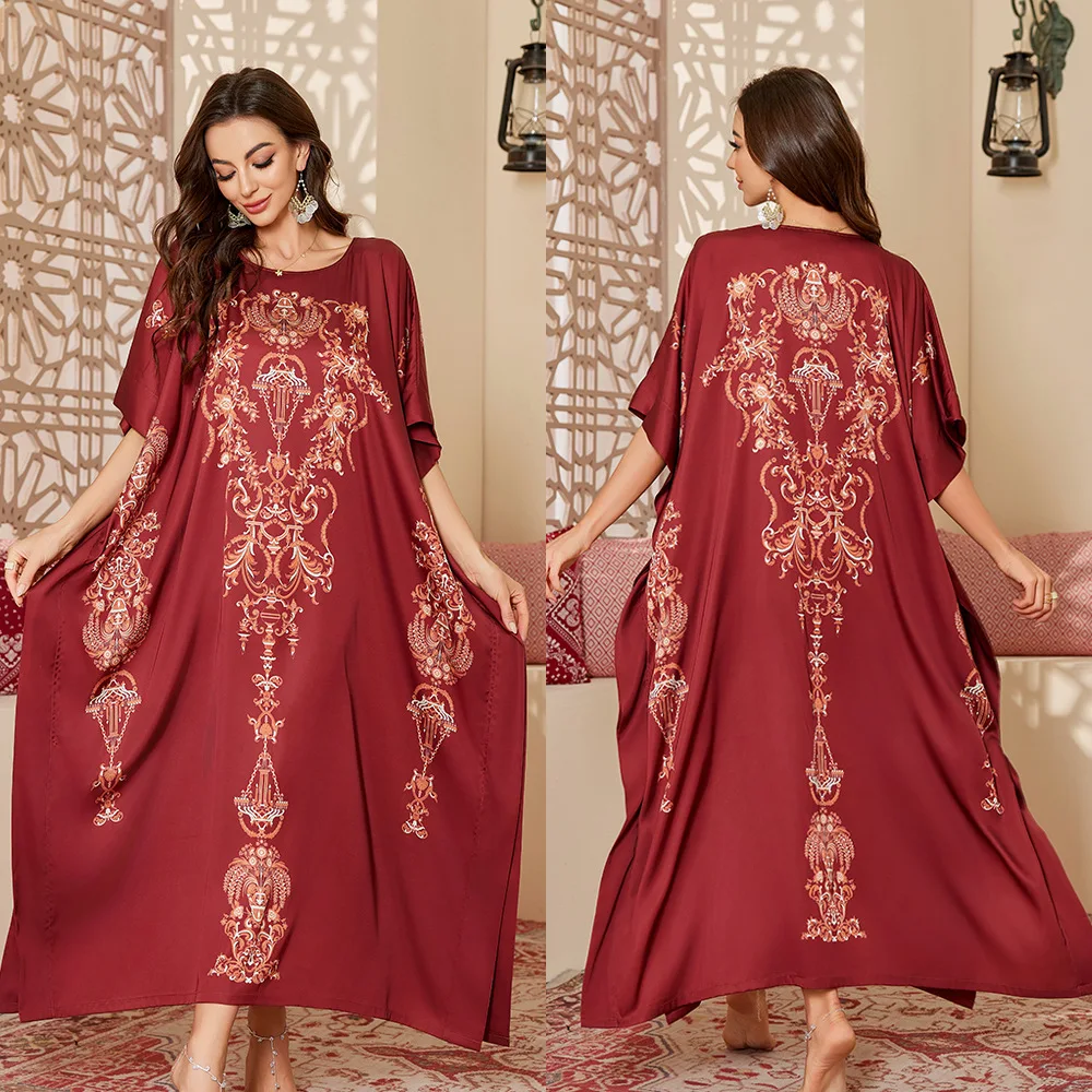 New satin pajamas women's fashion in Dongfeng loose gorgeous printed blouses and robes
New satin pajamas women's fashion in Dongfeng loose gorgeous printed blouses and robes