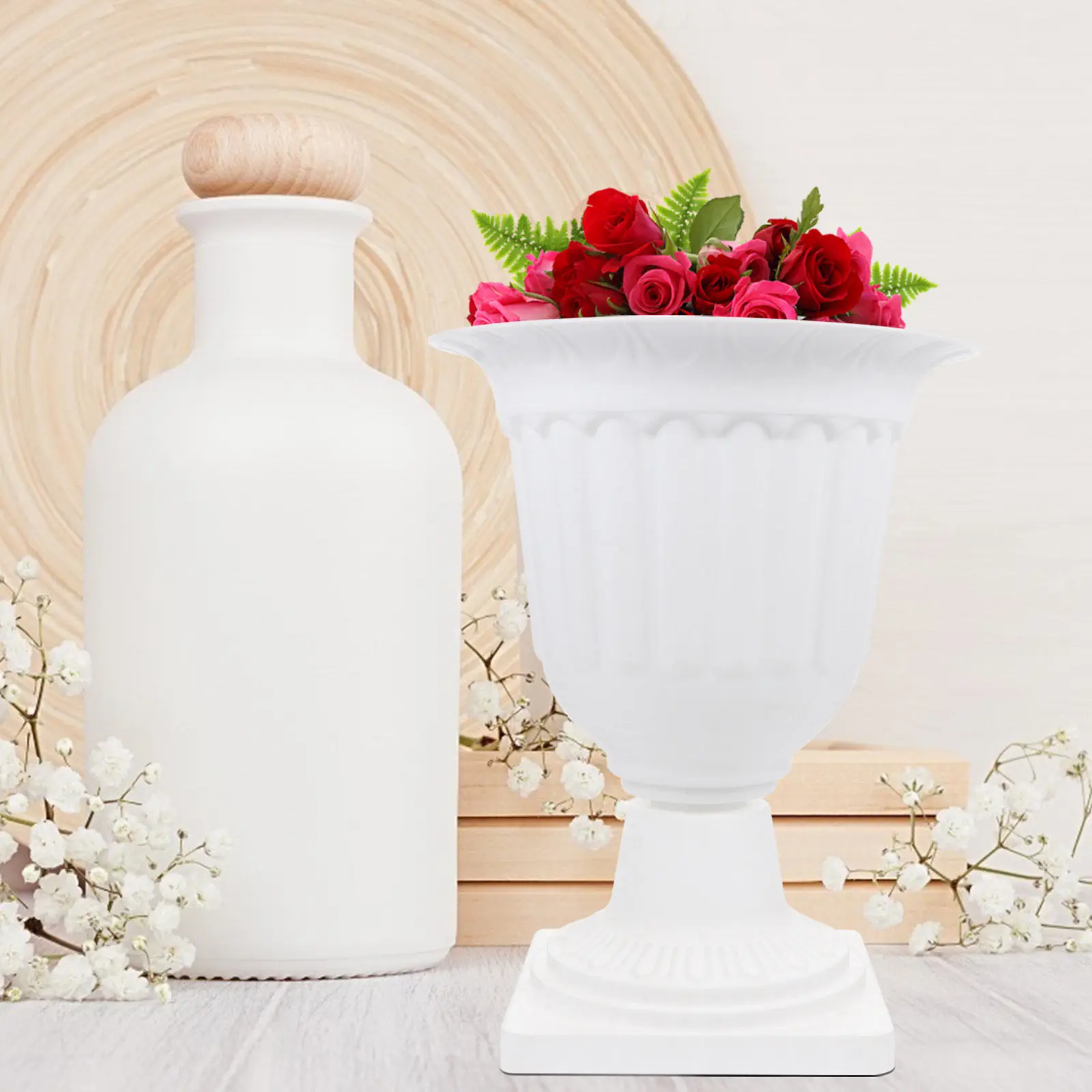 2Pcs Plastic Flowerpot Vintage Roman Pillar Design Decorative Balcony Garden Plant Pot Home Plant Container Retro Appearance
2Pcs Plastic Flowerpot Vintage Roman Pillar Design Decorative Balcony Garden Plant Pot Home Plant Container Retro Appearance