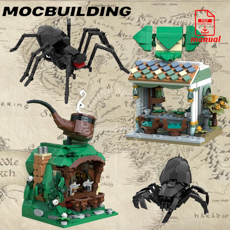 Doll Scale Black Spider Monster Bricks Model Middle-Earthed Medieval Construction MOC Building Blocks Rings Halloween Toys Gift
Doll Scale Black Spider Monster Bricks Model Middle-Earthed Medieval Construction MOC Building Blocks Rings Halloween Toys Gift