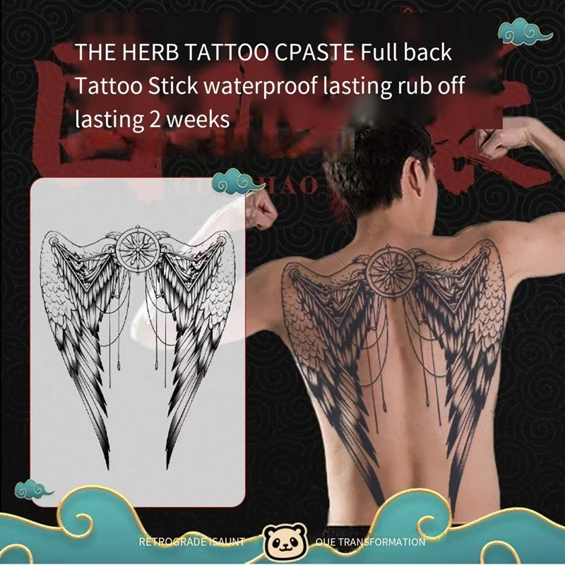 Full Back Big Picture Wings Herbal Tattoo Stickers Waterproof Men and Women Lasting Tattoo Trend Semi-permanent Art Fake Tattoo
Full Back Big Picture Wings Herbal Tattoo Stickers Waterproof Men and Women Lasting Tattoo Trend Semi-permanent Art Fake Tattoo