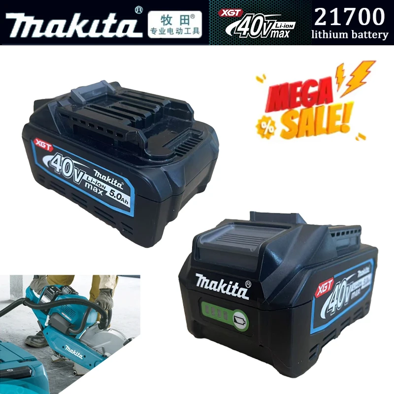 Makita 5000mAh 100% original 40V battery BL4050 replacement tool battery, BL4020, BL4025, BL4040, BL4080, 40V MAX XGT, 5.0AH
Makita 5000mAh 100% original 40V battery BL4050 replacement tool battery, BL4020, BL4025, BL4040, BL4080, 40V MAX XGT, 5.0AH