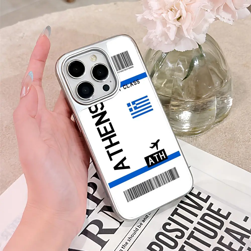 Plane Airline Ticket Phone Case for iPhone 17 16 15 14 13 12 11 Air Pro Max Plus Electroplated Silver Cover
Plane Airline Ticket Phone Case for iPhone 17 16 15 14 13 12 11 Air Pro Max Plus Electroplated Silver Cover