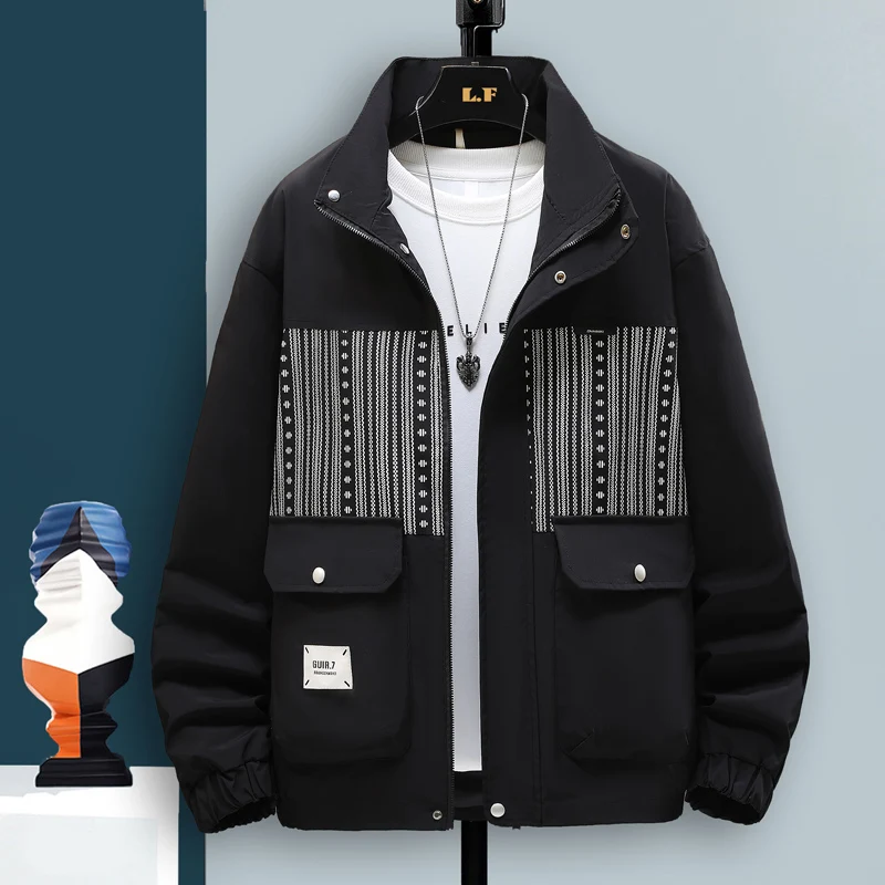 Autumn Men Jacket Korean Style Casual Cargo Spring jacket Coat Solid Color Loose male Outerwear Coats
Autumn Men Jacket Korean Style Casual Cargo Spring jacket Coat Solid Color Loose male Outerwear Coats