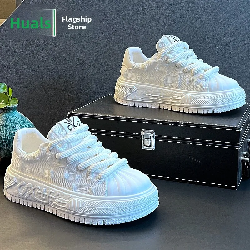 Men's Canvas Shoes Summer Breathable Casual Toe Board Shoes Teenage Sports Thick Bottom Heightening White Shoes
Men's Canvas Shoes Summer Breathable Casual Toe Board Shoes Teenage Sports Thick Bottom Heightening White Shoes