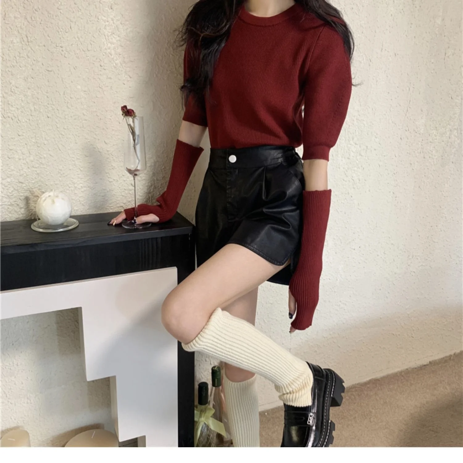 Detachable Sleeve Knitted Sweater Women Sweaters Winter Fall Geometric Diagonal Crewneck Silver Urban Streetwear Hipster Girls'
Detachable Sleeve Knitted Sweater Women Sweaters Winter Fall Geometric Diagonal Crewneck Silver Urban Streetwear Hipster Girls'