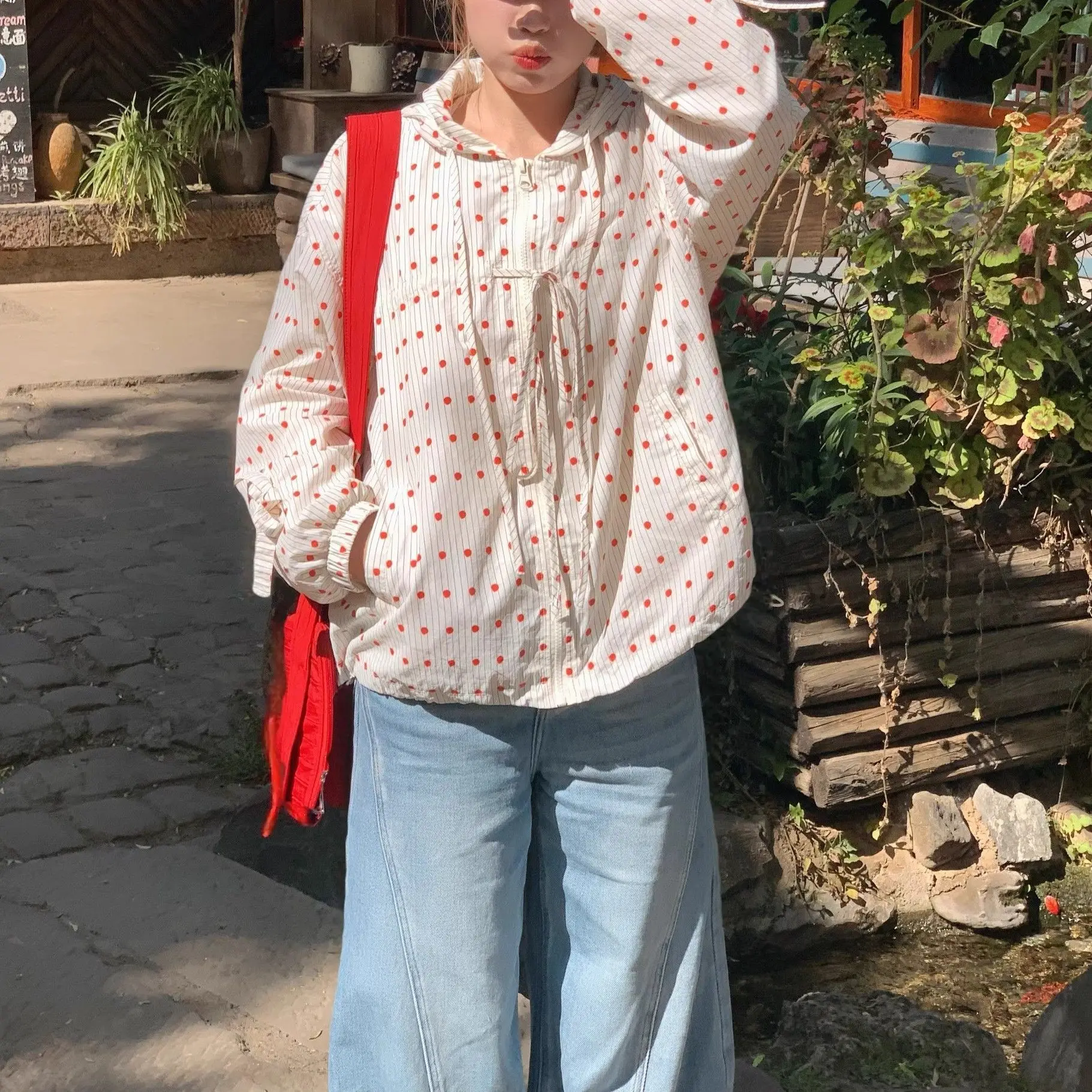 2025 Full Print Cute Sunscreen Polka Dot Causal Fitting Women's Thin Jacket New Hooded Coat
2025 Full Print Cute Sunscreen Polka Dot Causal Fitting Women's Thin Jacket New Hooded Coat
