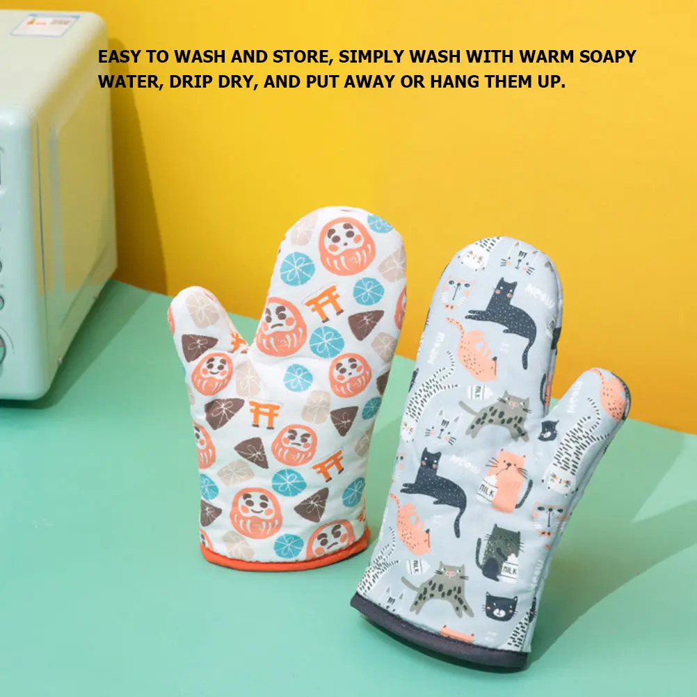 Heat Resistant Gloves Insulation Kitchen Accessory Oven Mitts Polyester Microwave Glove Thick Cotton Cooking Barbecue
Heat Resistant Gloves Insulation Kitchen Accessory Oven Mitts Polyester Microwave Glove Thick Cotton Cooking Barbecue