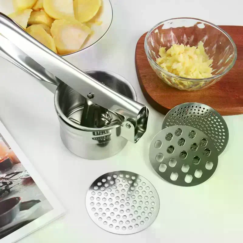 1pcs Stainless Steel Potato Ricer With Silicone Handle And Replaceable Chassis Potato Mashers Presses Mashing Mashed Potatoes
1pcs Stainless Steel Potato Ricer With Silicone Handle And Replaceable Chassis Potato Mashers Presses Mashing Mashed Potatoes