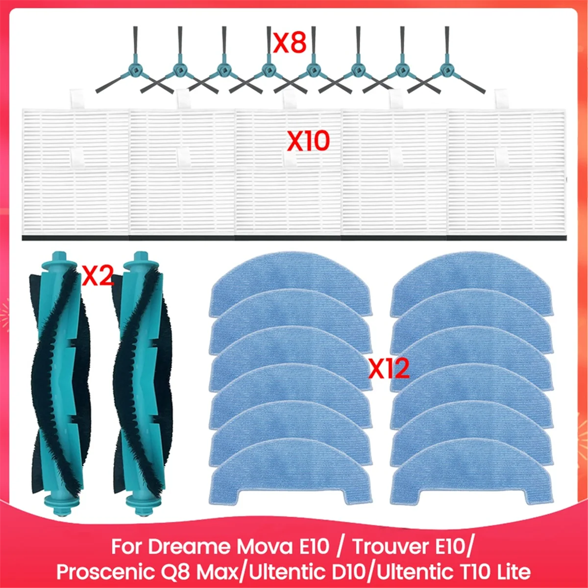 A17F-32PCS щетка-фильтр и комплект ткани для швабры для Dreame Mova E10 Trouver E10 Q8Max D10 T10, запасные части для пылесоса
A17F-32PCS щетка-фильтр и комплект ткани для швабры для Dreame Mova E10 Trouver E10 Q8Max D10 T10, запасные части для пылесоса