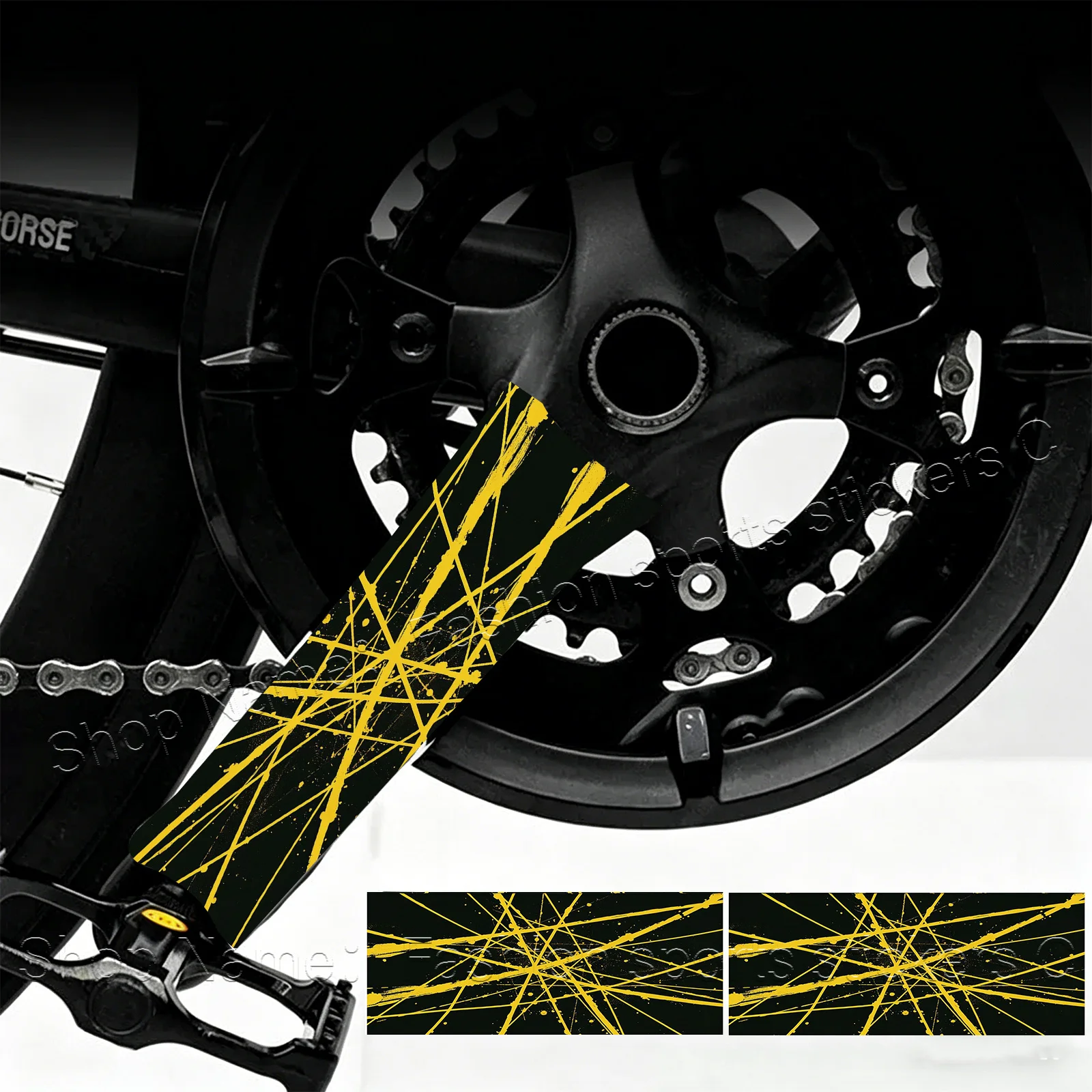 1Pair Black Yellow Abstract Line Crank Stickers For MTB Road Bike
1Pair Black Yellow Abstract Line Crank Stickers For MTB Road Bike