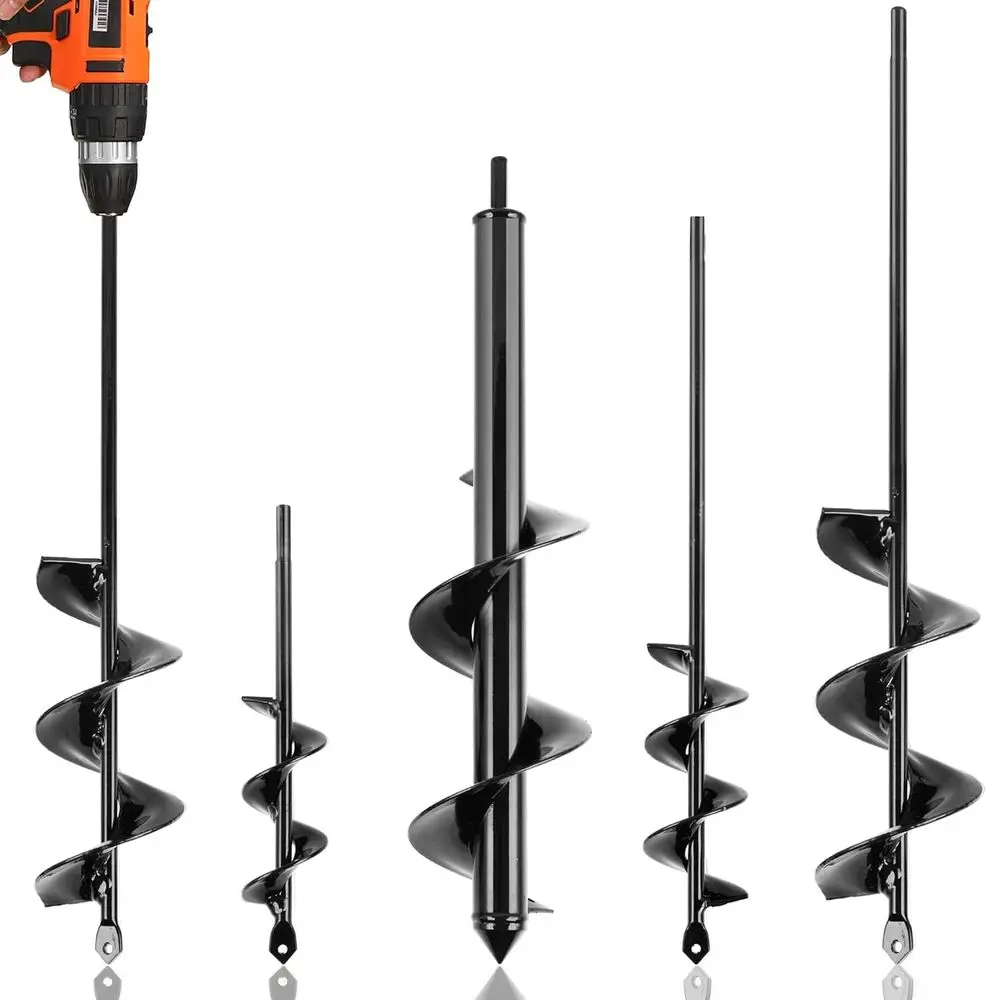 Drill Bit or Planting Set of 4, Garden Ground Earth Spiral Drill Bits and Bulb Planter Tool or 3/8 Hex Drive Drill, or Post Hole
Drill Bit or Planting Set of 4, Garden Ground Earth Spiral Drill Bits and Bulb Planter Tool or 3/8 Hex Drive Drill, or Post Hole