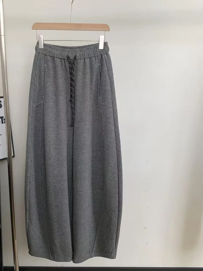 Grey Lazy Style Wide Leg Pants Women's Spring Autumn New Loose Slim Elastic Waist Straight Casual Long Trousers
Grey Lazy Style Wide Leg Pants Women's Spring Autumn New Loose Slim Elastic Waist Straight Casual Long Trousers