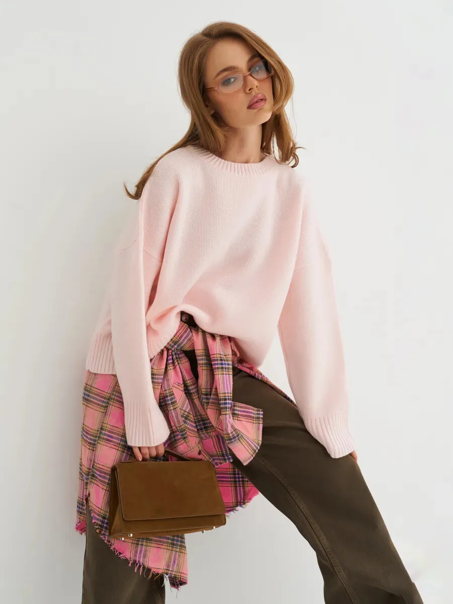 Модный повседневный свободный вязаный длинный свитер Sve round Ne, теплый теплый осенне-зимний женский трикотаж, удобный крой
Модный повседневный свободный вязаный длинный свитер Sve round Ne, теплый теплый осенне-зимний женский трикотаж, удобный крой