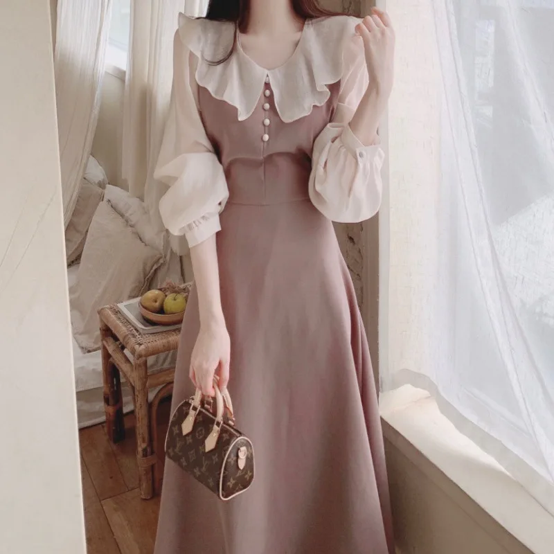 Women's Clothing South KoreachicEarly Autumn Sweetheart Texture Ruffled round Neck Dress
Women's Clothing South KoreachicEarly Autumn Sweetheart Texture Ruffled round Neck Dress