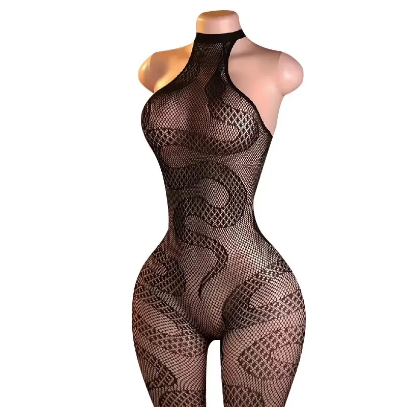 New Snake Pattern Sexy Lingerie Bodysuit Women Fishnet Open Crotch Bodystocking for Adult See Through Nightwear
New Snake Pattern Sexy Lingerie Bodysuit Women Fishnet Open Crotch Bodystocking for Adult See Through Nightwear