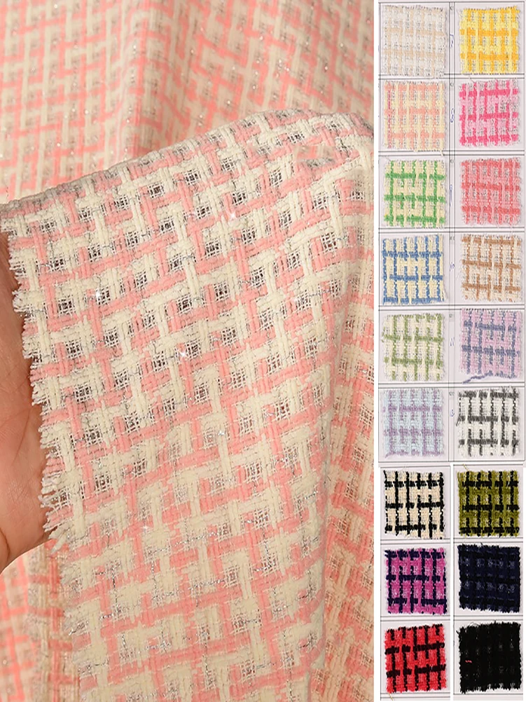 Silver Tweed Fabric Ins Style Soft Bright Plaid Wear-resistant Woven Jacket Fashion Vest Fabric by Half Meter
Silver Tweed Fabric Ins Style Soft Bright Plaid Wear-resistant Woven Jacket Fashion Vest Fabric by Half Meter