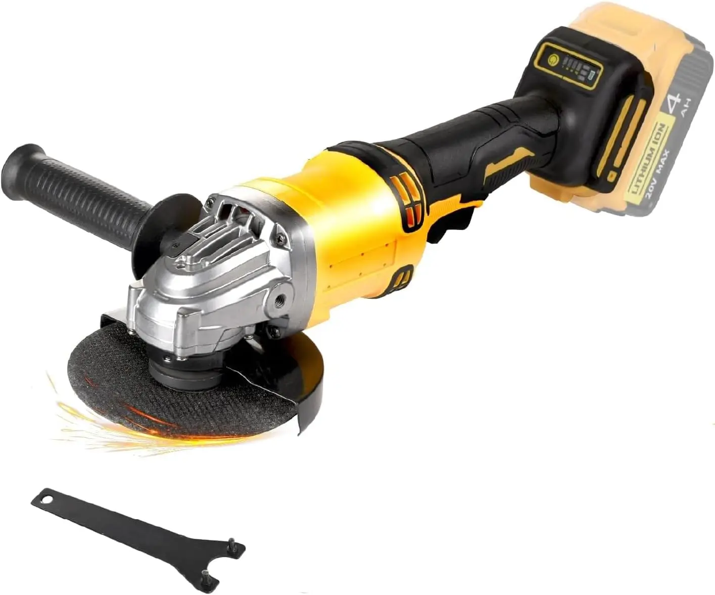 4-1/2-inch Cordless Brushless Angle Grinder 10000RPM for Cutting Grinding Polishing with Safety Switch
4-1/2-inch Cordless Brushless Angle Grinder 10000RPM for Cutting Grinding Polishing with Safety Switch