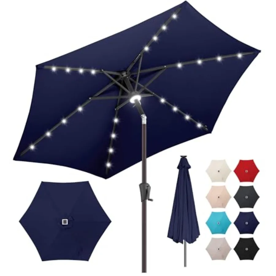 Solar Umbrella Outdoor - Lighted Solar Patio Umbrella with 24 LED Lights Waterprool UV Protection Table Umbrella with Tilt for
Solar Umbrella Outdoor - Lighted Solar Patio Umbrella with 24 LED Lights Waterprool UV Protection Table Umbrella with Tilt for
