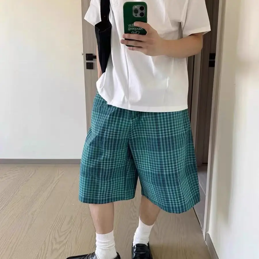 2026 New Retro Blue Plaid Five-point Shorts Men's Loose Straight Summer Casual Versatile Straight Pants
2026 New Retro Blue Plaid Five-point Shorts Men's Loose Straight Summer Casual Versatile Straight Pants