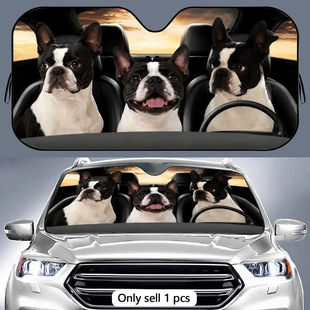 Boston Terrier Sun Visor Aluminum Foil Windshield Sunshade with Reflective UV Block Heat Insulation Foldable Universal Fit
Boston Terrier Sun Visor Aluminum Foil Windshield Sunshade with Reflective UV Block Heat Insulation Foldable Universal Fit
