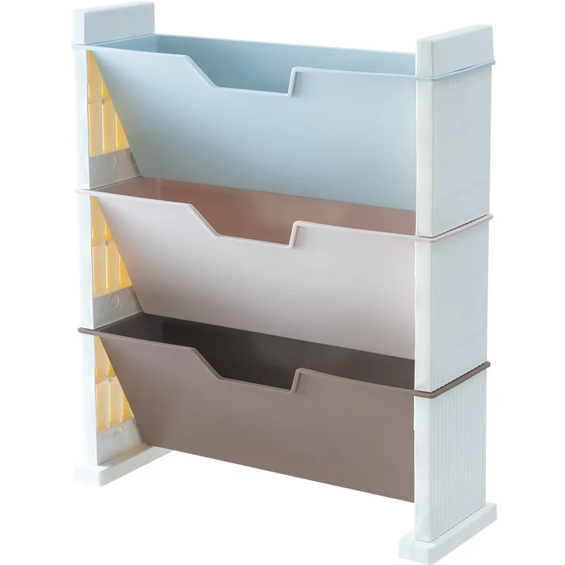 Inclined Insertion Multi-layer Test Paper Storage Rack Under Table Creative Book Storage Rack Student Multi-function