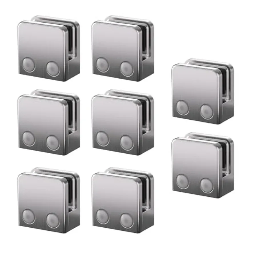 Glass Clamp - Stainless Steel 304 Flat Back Square 1/4 "-3/8" 6mm-10mm Tempered Glass Railing Clip Holder Polished for Balustra
Glass Clamp - Stainless Steel 304 Flat Back Square 1/4 "-3/8" 6mm-10mm Tempered Glass Railing Clip Holder Polished for Balustra