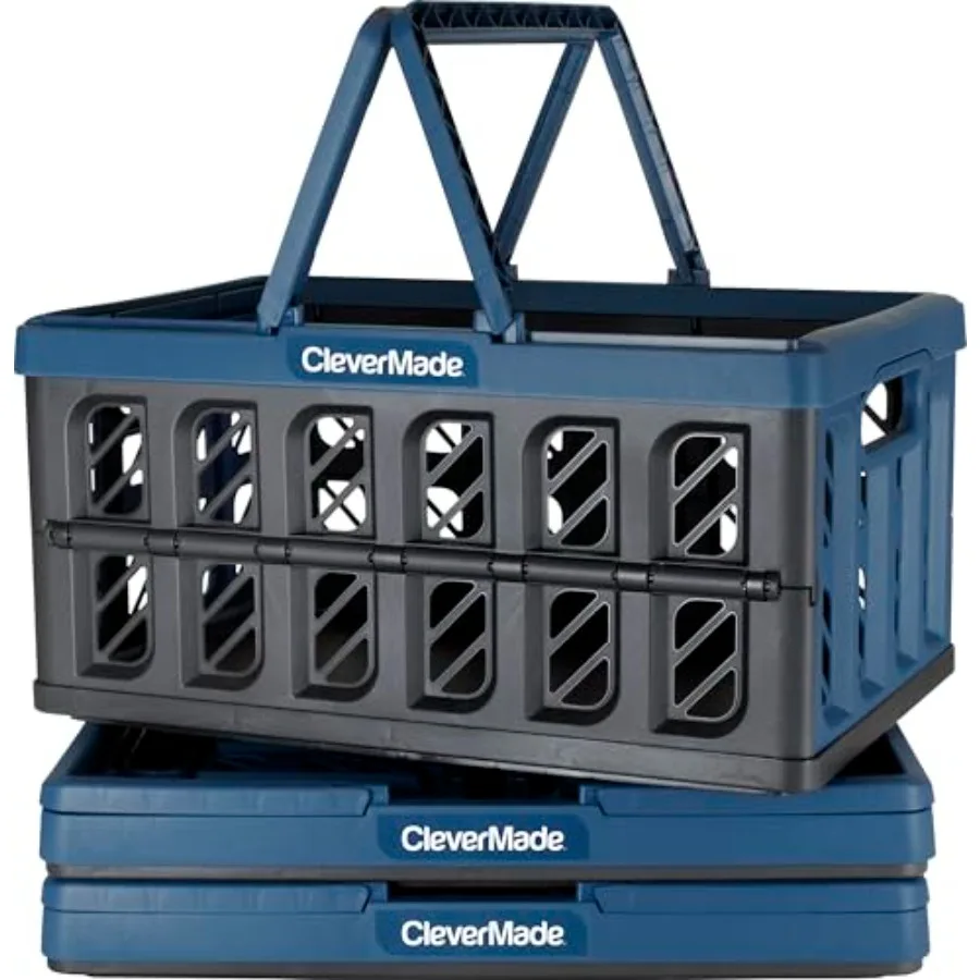 Eco Collapsible Shopping Basket with Handles 24L 3 Pack
Eco Collapsible Shopping Basket with Handles 24L 3 Pack