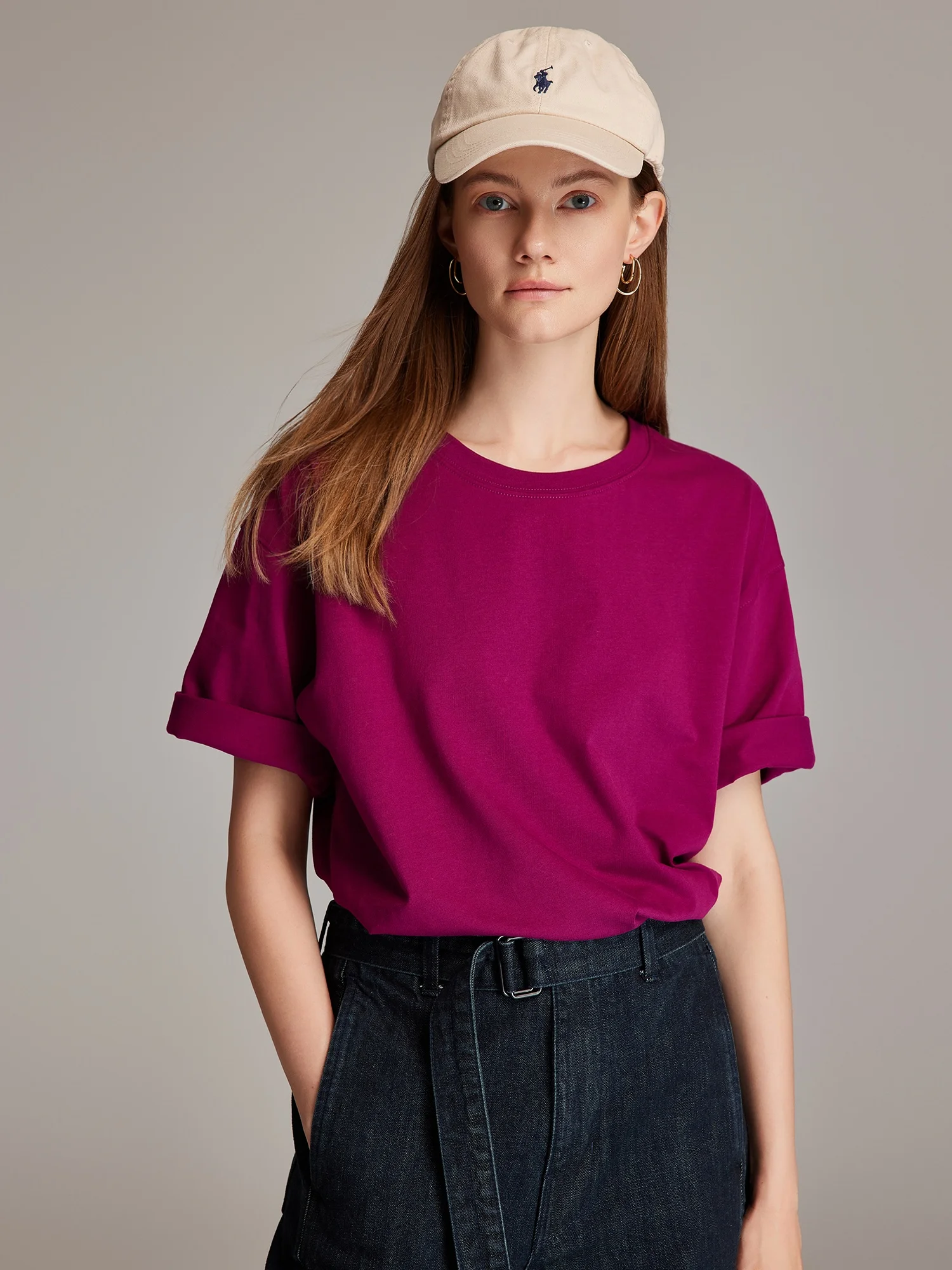LPBC White Dragon Fruit Color Loose Fit round Neck Short Sleeve T-Shirt Women's Shirt Cotton 100% Straight Cut Style
LPBC White Dragon Fruit Color Loose Fit round Neck Short Sleeve T-Shirt Women's Shirt Cotton 100% Straight Cut Style