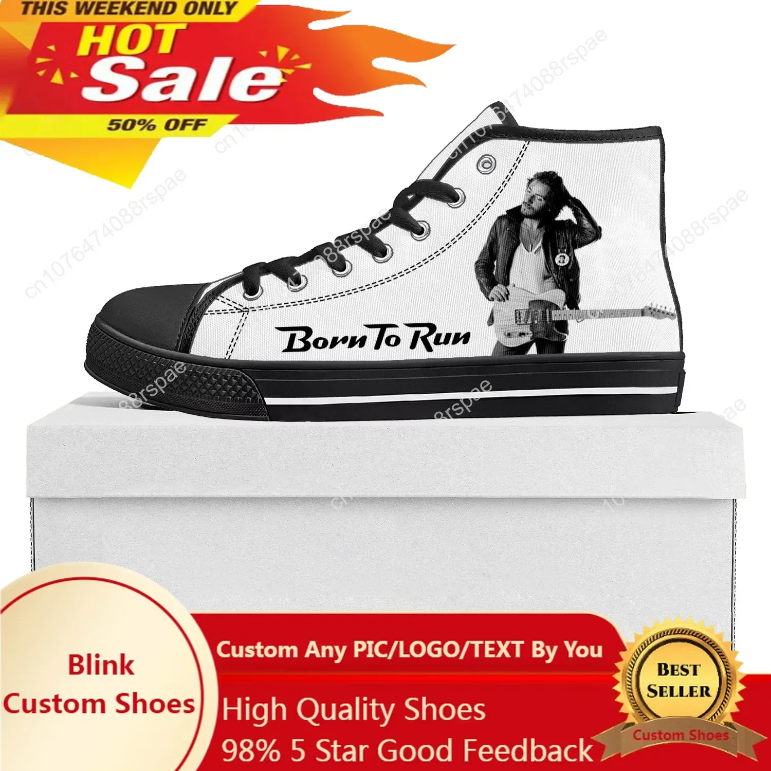 Born To Run High Top High Quality Bruce Springsteen Sneakers Mens Womens Teenager Canvas Sneaker Casual Couple Shoes Custom Shoe
Born To Run High Top High Quality Bruce Springsteen Sneakers Mens Womens Teenager Canvas Sneaker Casual Couple Shoes Custom Shoe
