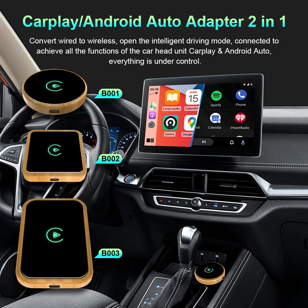 iHeylinkit Bamboo Shell Wireless Android Auto CarPlay Adapter AI Box Dongle Car Google Play Plug&Play For Audi Benz etc.
iHeylinkit Bamboo Shell Wireless Android Auto CarPlay Adapter AI Box Dongle Car Google Play Plug&Play For Audi Benz etc.