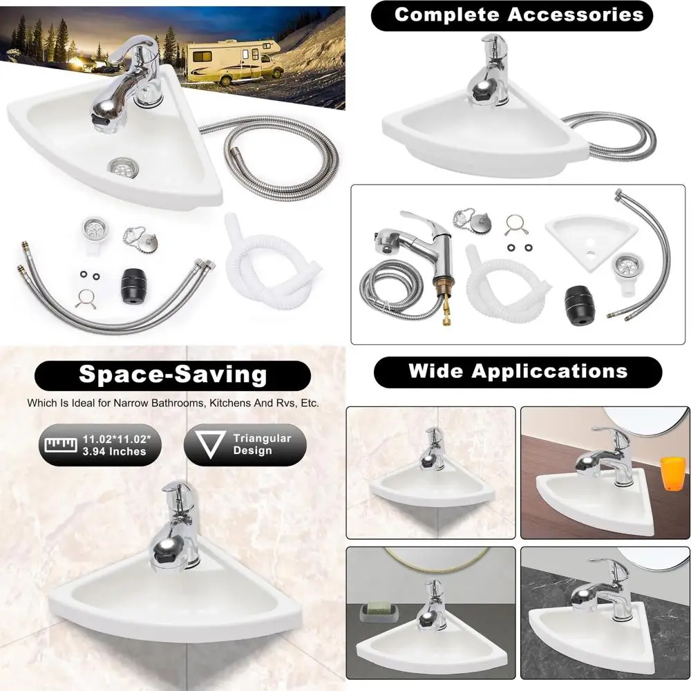 Угловая раковина с одной чашей и смесителем для лодки, каравана, автофургона и кемпера — компактный комплект раковины для ванной комнаты
Угловая раковина с одной чашей и смесителем для лодки, каравана, автофургона и кемпера — компактный комплект раковины для ванной комнаты