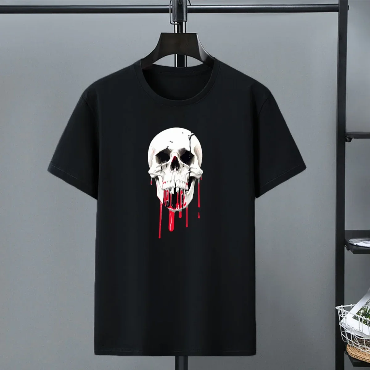 Skull T-Shirt Men's Printed Short Sleeve Top Casual Cotton Crew-Neck T-Shirt Breathable Street Style Tees
Skull T-Shirt Men's Printed Short Sleeve Top Casual Cotton Crew-Neck T-Shirt Breathable Street Style Tees