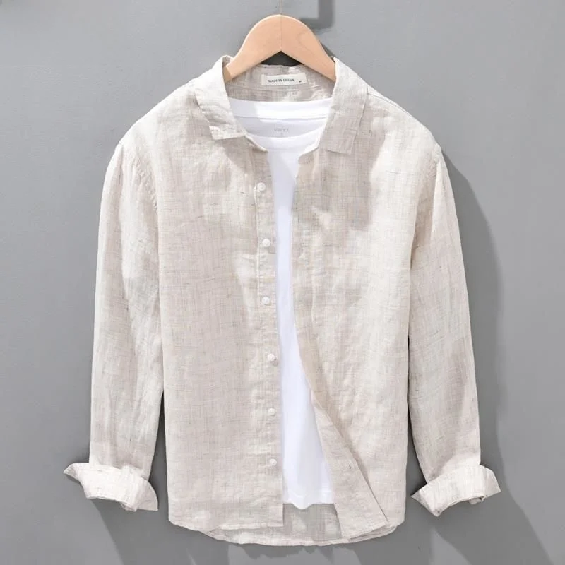 Spring Summer New Men's Pure Linen Long Sleeve Shirt Loose Large Size Color Cotton Linen Material Men's Shirt
Spring Summer New Men's Pure Linen Long Sleeve Shirt Loose Large Size Color Cotton Linen Material Men's Shirt