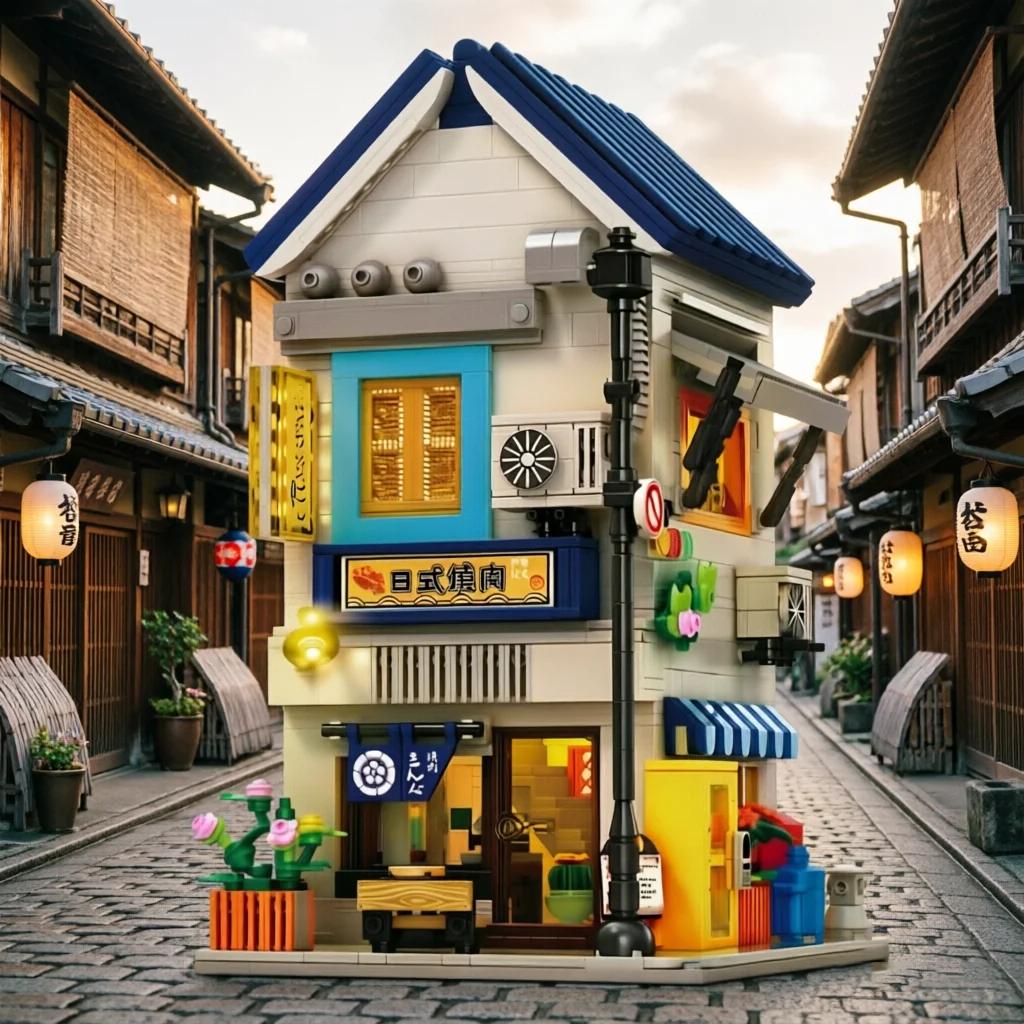 1389PCS BBQ Restaurant Building Blocks Japanese Street Scene Architectural Canteen Model Bricks With Lights Puzzle Toy Idea Gift
1389PCS BBQ Restaurant Building Blocks Japanese Street Scene Architectural Canteen Model Bricks With Lights Puzzle Toy Idea Gift