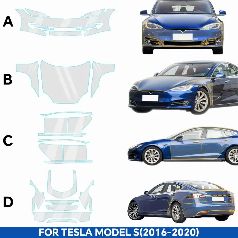 Pre-cut Protection Film for Tesla Model S 2016 2017 20218 2019 2020 PPF Paint Transparent Car Body Sticker Kit Anti-Scratch
Pre-cut Protection Film for Tesla Model S 2016 2017 20218 2019 2020 PPF Paint Transparent Car Body Sticker Kit Anti-Scratch