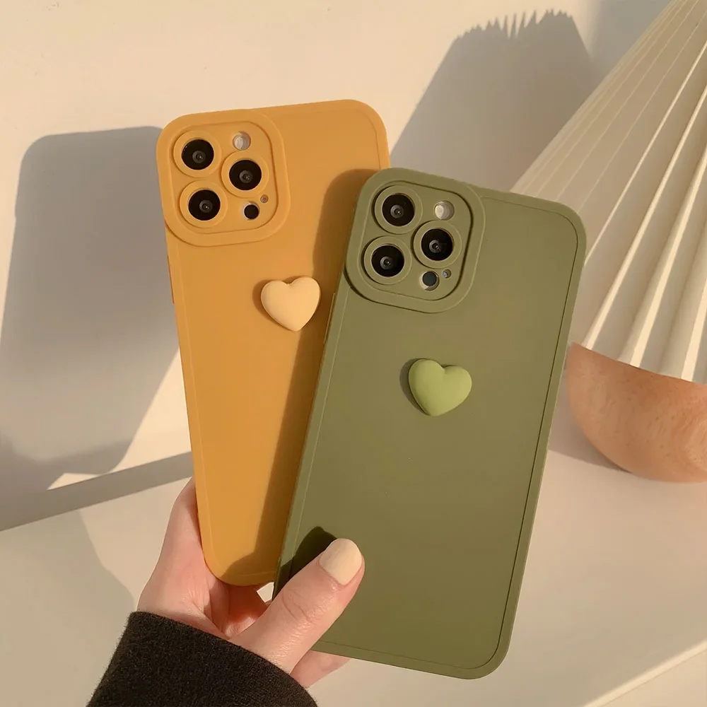 Fashion 3D Heart Silicone Matte Solid Color Phone Casefor iPhone15 14 13 12 11 Pro Mini XS Max Plus X XR Shockproof Full Cover
Fashion 3D Heart Silicone Matte Solid Color Phone Casefor iPhone15 14 13 12 11 Pro Mini XS Max Plus X XR Shockproof Full Cover