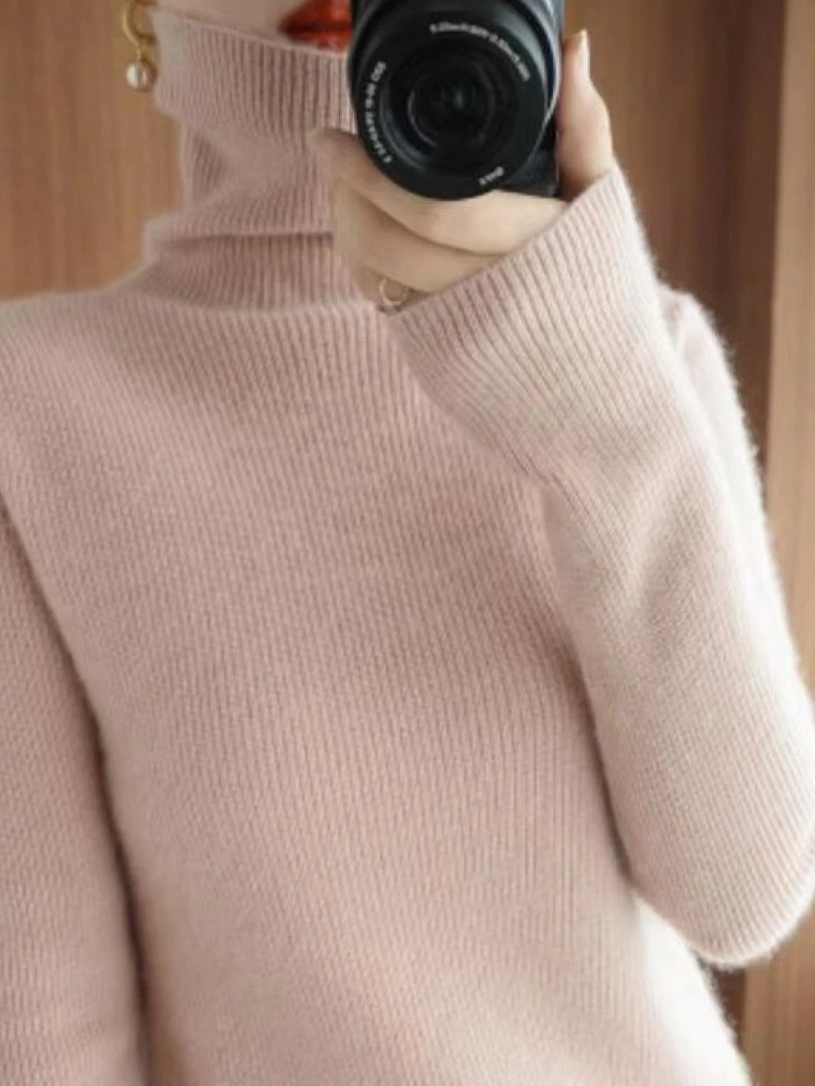 Autumn Winter High Ne ort Fit Bla Knitted Base irt Women's Pile Ne Tight Slimming Sweater Warmth Emitting Pure Color
Autumn Winter High Ne ort Fit Bla Knitted Base irt Women's Pile Ne Tight Slimming Sweater Warmth Emitting Pure Color