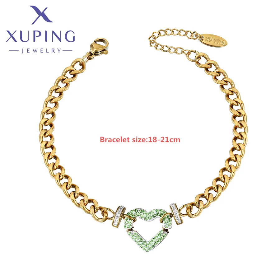Xuping Jewelry New Arrival Elegant Light Gold Color Stainless Steel Bracelet for Women Gift
Xuping Jewelry New Arrival Elegant Light Gold Color Stainless Steel Bracelet for Women Gift