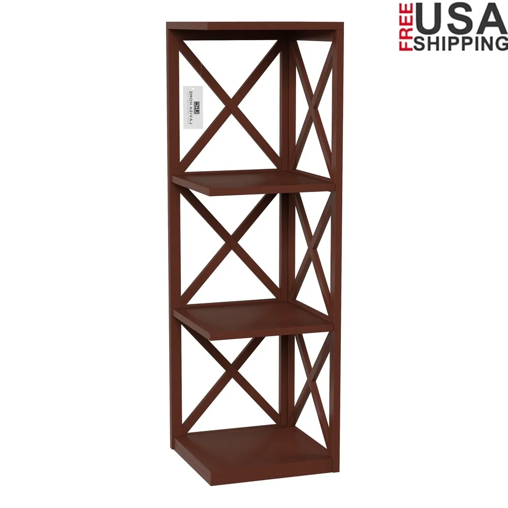 Freestanding 4-Shelf Corner Bookcase Open Design Wooden Storage Unit Home Office Organization Decor
Freestanding 4-Shelf Corner Bookcase Open Design Wooden Storage Unit Home Office Organization Decor