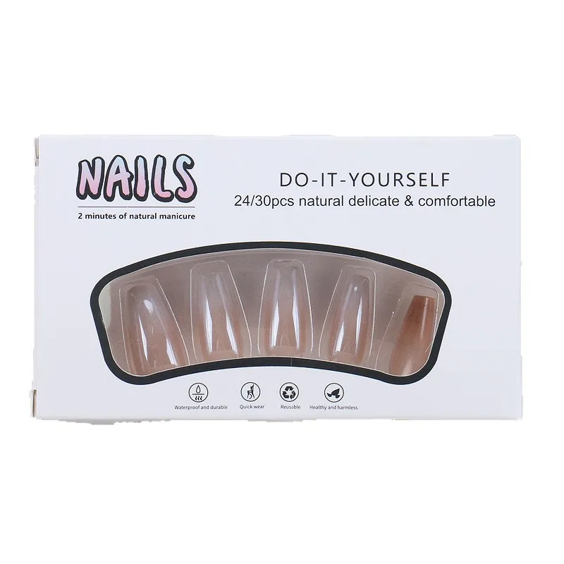 Wearing nail finished product Detachable French manicure patch Simple and sweet fake nails 
Wearing nail finished product Detachable French manicure patch Simple and sweet fake nails