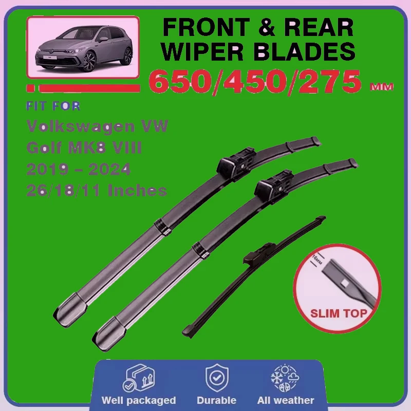 For Volkswagen VW Golf MK8 CD1 CG5 2019 - 2024 Front & Rear Wiper Blade Windscreen Windshield GTE GTD GTI R Cleaning Accessories
For Volkswagen VW Golf MK8 CD1 CG5 2019 - 2024 Front & Rear Wiper Blade Windscreen Windshield GTE GTD GTI R Cleaning Accessories