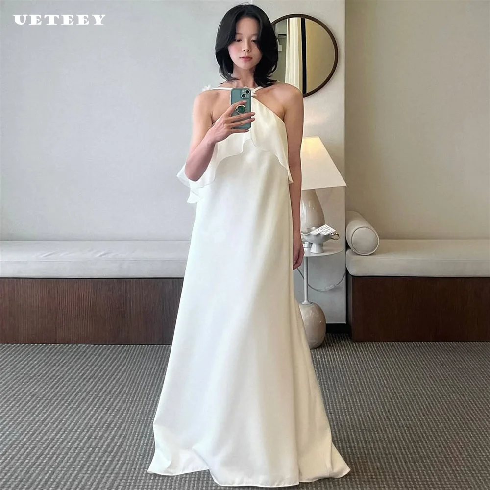 UETEEY Customized Korea Simple Flowers Crepe Ruched Wedding Dress For Women Elegant A Line Open Back Court Train Bridal Gown
UETEEY Customized Korea Simple Flowers Crepe Ruched Wedding Dress For Women Elegant A Line Open Back Court Train Bridal Gown